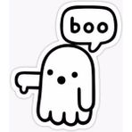 Zobar Markt Zobarmarkt Boo! Baskılı Defter Ajanda Planner Laptop Sticker, 5 cm
