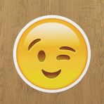 Zobar Markt Zobarmarkt Göz Kırpan Emoji Sticker Defter Ajanda Planner Laptop Sticker 5 cm