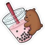 Zobar Markt Zobarmarkt Mor Milkshake Panda Defter Ajanda Planner Bullet Journal Laptop Sticker, 6 cm