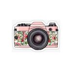 Zobar Markt Zobarmarkt Pembe Fotoğraf Makinesi Defter Ajanda Planner Bullet Journal Laptop Sticker, 5 cm
