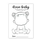 Zodvery Draw Baby Shower Oyunları, Erkek veya Kız Cinsiyet Açıklama Parti Oyunu - Bebek Partisi Etkinlikleri Malzemeleri - Bebeğin Nasıl Görüneceğini Tahmin Edebilir misin? 30 Kart/drawbaby-002