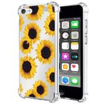 Zoeirc iPod Touch 7 / iPod Touch 6 / iPod Touch 5 Kılıf Kız Kadın için Şeffaf Kılıf, Yumuşak TPU Darbeye Dayanıklı Koruyucu Şeffaf Telefon Kılıfı Apple iPod Touch 5/6 / 7. (Ayçiçeği)