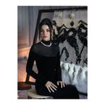 zoezoe Kadife&Tül Hande maxi boy elbise