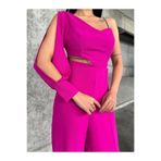 zoezoe Vivien Tek Kol Tulum Hijap Sırt Fermuarlı Pembe L
