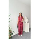 zoezoe Yelek pantolon takım simli modal kumaş cepli fermuarlı hijab
