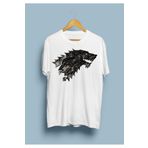 ZOKAWEAR Bol Kalıp Game Of Thrones Kurt Tasarım Baskılı T-shirt