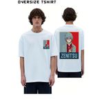 ZOKAWEAR Demon-Slayer-Zenitsu-Agatsuma Sırt Baskılı Oversize Tişört