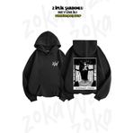 ZOKAWEAR Oversize Goodnight, Punpun Sırt Baskılı Kapüşonlu Sweatshirt (2 İplik)
