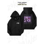 ZOKAWEAR Oversize Kurapika V2 Hunter X Hunter Sırt Baskılı Fermuarlı Kapşonlu Siyah Hırka (2 İplik)