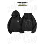 ZOKAWEAR Oversize The Weeknd, Xo Sırt Baskılı Kapüşonlu Sweatshirt (2 İplik)
