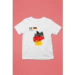 ZOKAWEAR Unisex Bol Kalıp Almanya Baskılı Beyaz Tişört