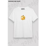 ZOKAWEAR Unisex Oversize Kalıp pokemon psyduck Tasarım Baskılı Tshirt