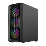 Zoko Chiko 4X12 cm Argb Fan Mesh Panel Temperli Cam Gaming Kasa - Siyah