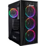Zoko Melody Temperli Cam Mesh Panel Oyuncu Kasası 4 Adet Rainbow Fanlı ATX Desteği ile Siyah