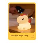 Zoli Unicorn Şekilli Silikon Dokunmatik Şarjlı 7 Renk modlu LED Gece Lambası Çocuk Odası Uyku Lambası