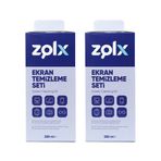 Zolx Ekran Temizleme Seti 250ML + Temizleme Bezi * 2 Adet Lcd, Led, Ekran, Laptop, Tablet, Bilgisayar, Televizyon, Cep Telefonu, Gözlük, Kamera, Koruyucu Ve Parlatıcı Doğal Temizleme