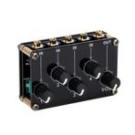 zolyet 4'ü 1 arada Pasif M er Modülü Stereo 4 Kanallı Pasif M er o M er 4 o Giriş 1 Çıkış Ultra Kompakt Düşük Gürültü Stüdyosu Konsol Sahne Küçük Kulüp veya Bar için 4'ü 1 arada çıkış