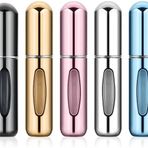 zolyet 5 Paket Doldurulabilir Parfüm Atomizer Şişesi, Taşınabilir Parfüm Boş Sprey Şişesi, Çok Renkli Seya Parfüm Dispenseri, Dolum Koku Pompası Kutusu Seya için Giden Çanta Parfüm Şişesi Mavi M