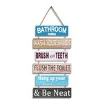 zolyet Duvar dekorasyonu duvar tabelaları banyo kuralları ahşap duvar dekorasyonu ev dekorasyonu aksesuarları oda