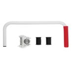 zolyet Trimmer Sapı Çıkarılabil Ergonomik Trimmer İp Kesme Makinesi Sapı Ot Ayıklayıcı Sap Uzatma Braketi Kelepçeli Çim Biçme Makinesi Sapı Çim Bakımı Peyzaj Bahçe Düzenleme Kenar Kırmızı ve Gümüş