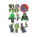 Zombi Sticker Set-4 15 Parça Telefon, Tablet, Defter, Laptop Sticker