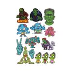 Zombie Canavarlar Sticker Set-1 14 Parça Telefon, Tablet, Defter, Laptop Sticker