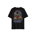 Zombie Halloween Skull Darkness Vampir Sırt Ön Baskılı Oversize Tişört Unisex T-Shirt Siyah