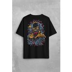 Zombie Halloween Skull Darkness Vampir Sırt Ön Baskılı Oversize Tişört Unisex T-Shirt