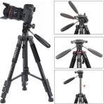 Zomei Q111 Taşınabilir 5kg Taşıma Kapasiteli 139,7CM Alüminyum Tripod Siyah