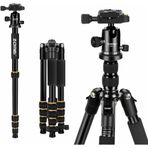 Zomei Q666 Tam Profesyonel Tripod Kaliteli Alüminyum Taşınabilir Tripod Top Başlı Ağır Hizmet Hafif Kompakt Seyahat Nikon Canon Sony Tüm Dslr ve Dijital Fotoğraf Makinesi Için