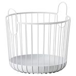 Zone Denmark Metal saplı Inu sepet, saklama sepeti, havlu sepeti, misafir havlusu sepeti, tavan sepeti, yuvarlak, çap 30 cm, yükseklik 30,5 cm, yumuşak gri (gri)