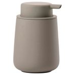 Zone Denmark Nova One banyo için sabunluk, seramik sabunluk, el sabunu/sıvı sabun için, çap 8 cm, yükseklik 11,5 cm, kapasite 250 ml, boz kahverengi