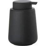 Zone Denmark Nova One banyo için sabunluk, seramik sabunluk, el sabunu/sıvı sabun için, çap 8 cm, yükseklik 11,5 cm, kapasite 250 ml, siyah