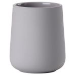 Zone Denmark Nova One Diş Fırçası Bardağı, Seramik Diş Fırçası Bardağı, Soft Touch Kaplama, Çap 8 cm, Yükseklik 10 cm, Gull Gey (Gri)