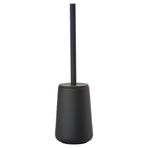 Zone Denmark Nova One tuvalet fırçası, seramik tuvalet fırçası, fırça tutuculu WC fırçası, Soft-Touch kaplama, çap 10,3 cm, yükseklik 37 cm, siyah