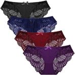 Zooma Kadın Seksi Dantel Hipster Külot Külot Külot 6'lı Paket Yumuşak İç Giyim (S, Çok Renkli 6'lı Paket) (Standart, 0231-4pcs-a, XL)