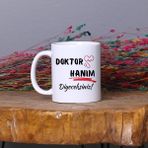 Zoommatik Doktora Hediye Kişiye Özel İsimli “Doktor Hanım Diyeceksiniz” Tasarımlı Kupa Bardak - Beyaz - 1 Adet