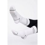 Zoor Beyaz Kaydırmaz Silikonlu Taban Nefes Alan Premium Pilates, Yoga, Fitness, Koşu Sporcu Çorap - 36 - 40