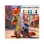 Zootropolis 3D Boyanabilir Karakter Seti – Judy Hopps & Nick Wilde – 6 Renk Boya + Fırça Dahil – Hobi & Dekoratif Ürün