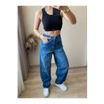 Zora Butik Kemer Toka Detay Baggy Jean | Koyu Mavi