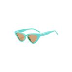 Zorath Turkuaz Renk Vintage & Retro Unisex Kedi Güneş Gözlüğü