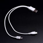 Zore 2 in 1 Kısa Kablo iPhone Şarj-Micro Usb Kablo
