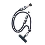 Zore 4İn1 Çoklu Usb-A+Type-C To Type-C+Lightning Askı İpi Tasarımlı Şarj Ve Data Kablosu 240W 70Cm