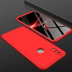 Zore 6729 Huawei Honor Play için Kırmızı Double Dip 3in1 Sert Rubber Kapaklı Kılıf