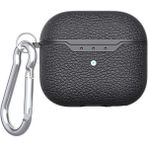 ZORE Airpods 3. Nesil Kılıf Zore Airbag 03 Deri Görünümlü Silikon - Siyah