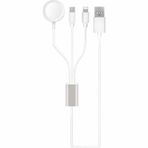 Zore Akıllı Saat 3 in 1 Lightning-Type-C-Wireless USB Şarj Kablosu