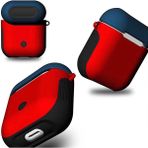 ZORE Apple AirPods Kılıf Zore Shockproof Silikon Kılıf - Kırmızı - Mavi