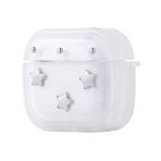 Zore Apple ile uyumlu Airpods 4 Zore Airbag 44 Airbag Tasarımlı Simli Şeffaf Kutup Kılıf Yıldız
