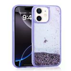 Zore Apple İle Uyumlu İphone 12 Kılıf Sıvılı Simli Şeffaf Arka Yüzey Keto Silikon Kapak