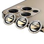 Zore Apple ile uyumlu iPhone 12 Pro Max CL-06 Kamera Lens Koruyucu Gold